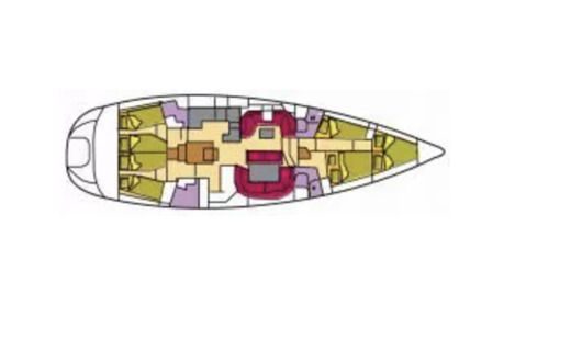 Sailboat JEANNEAU Sun Odyssey 54DS Boat layout