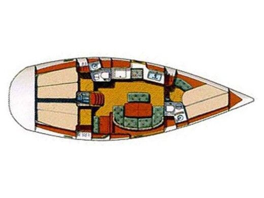 Sailboat  Oceanis 381 Clipper Boat design plan