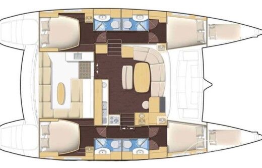 Catamaran Lagoon 440 boat plan