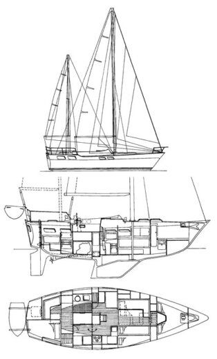 Sailboat Wauquiez Amphora Boat layout