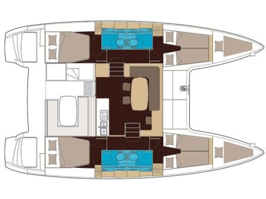 Catamaran  Lagoon 400 S2 Plan du bateau