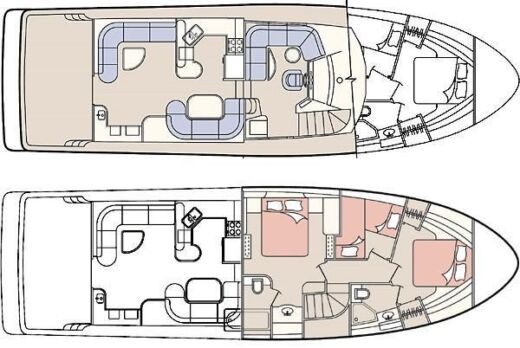 Motorboat Bayliner Conquest  39 Planimetria della barca