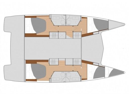 Catamaran Fountaine Pajot Isla 40 Boot Grundriss