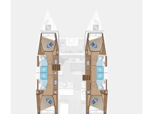 Catamaran  Lagoon 46  Boat design plan