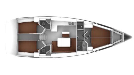 Sailboat  Bavaria Cruiser 46 Boat layout