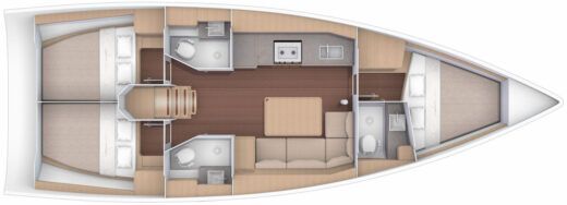 Sailboat Dufour Dufour 390 Grand Large boat plan