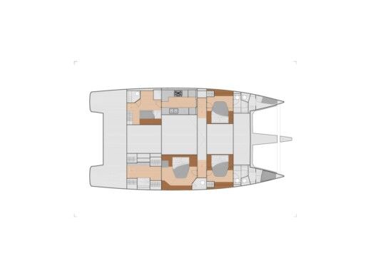 Catamaran  Samana 59 Boat layout