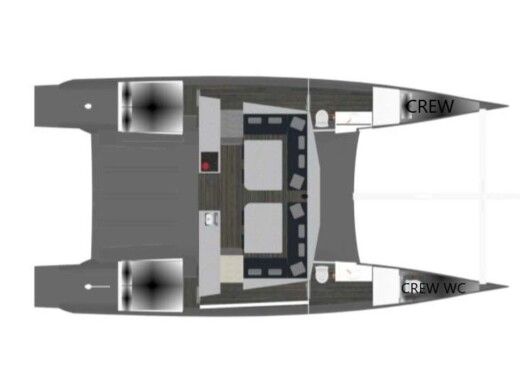 Sailboat  Luna 47 Power boat plan