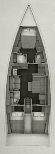 Sailboat Dufour 460 GL boat plan