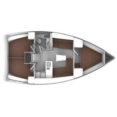 Sailboat Bavaria 37 Cruiser boat plan