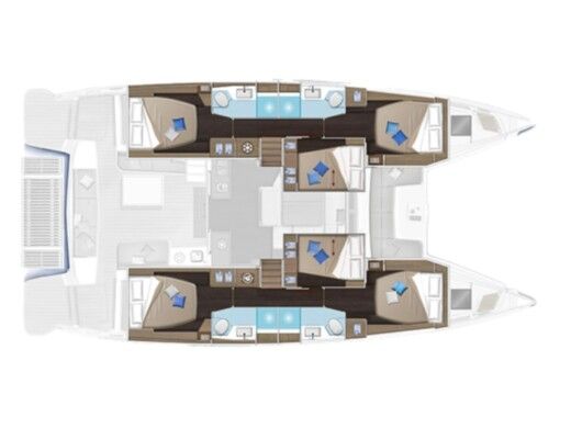 Catamaran  Lagoon 51 Boot Grundriss