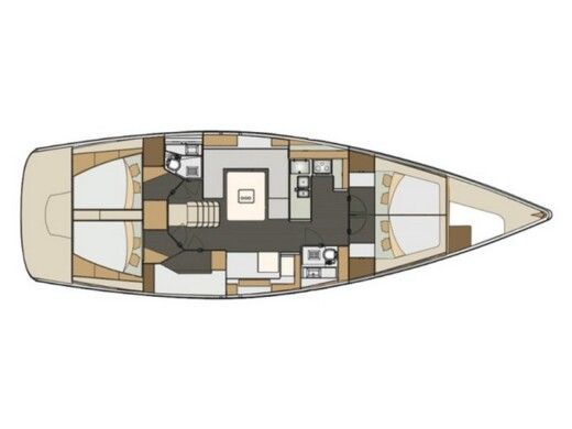 Sailboat ELAN 50 Impression Σχέδιο κάτοψης σκάφους