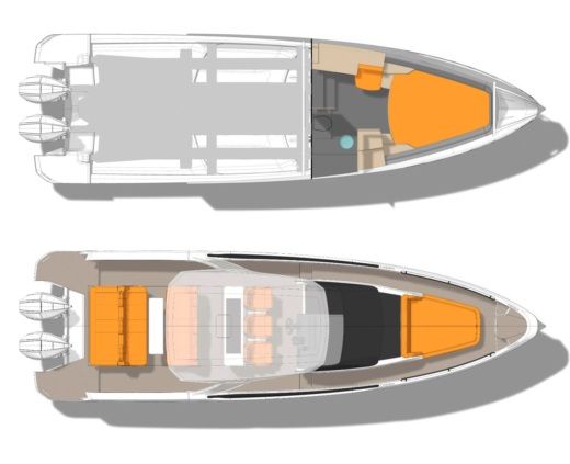 Motorboat Saxdor 320 GTO boat plan
