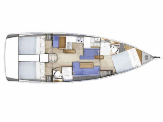 Sailboat Jeanneau Sun Odyssey 410 Plan du bateau