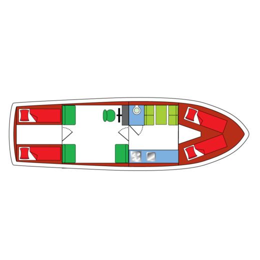 Motorboat Palan Sport 950 AK Plattegrond van de boot