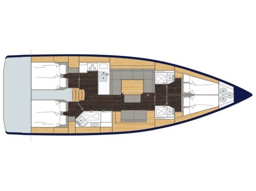 Sailboat BAVARIA C45 Σχέδιο κάτοψης σκάφους