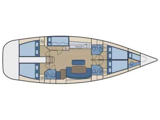 Sailboat BENETEAU Cyclades 50,5 boat plan