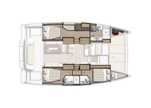 Catamaran BALI 4.2 Plan du bateau