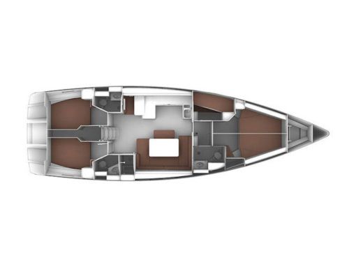 Sailboat BAVARIA CRUISER 51 Planimetria della barca