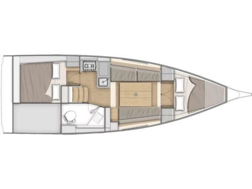 Sailboat  Oceanis 30.1 Plattegrond van de boot