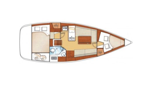 Sailboat BENETEAU OCEANIS 31 Plattegrond van de boot