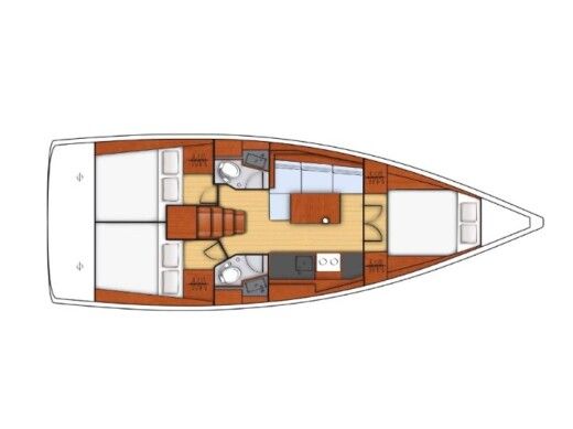 Sailboat BENETEAU OCEANIS 38.1 boat plan