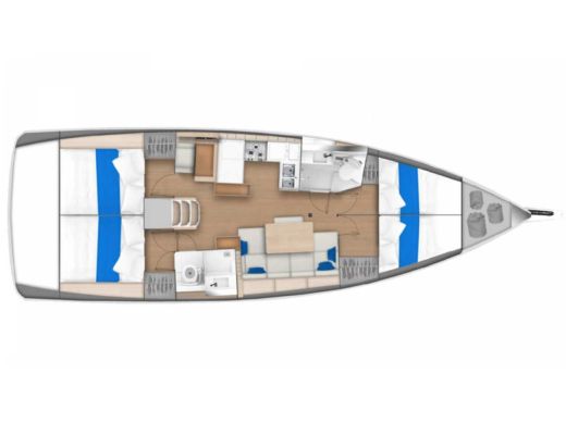 Sailboat  Sunsail 44 SO boat plan