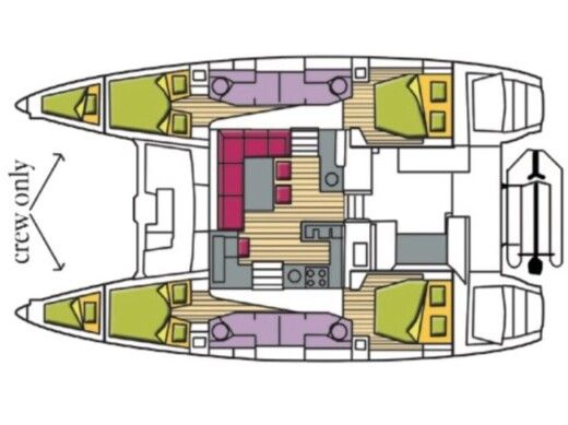 Catamaran Lagoon Lagoon 450 F Boat design plan