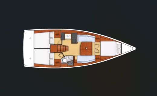 Sailboat BENETEAU OCEANIS 38.1 boat plan