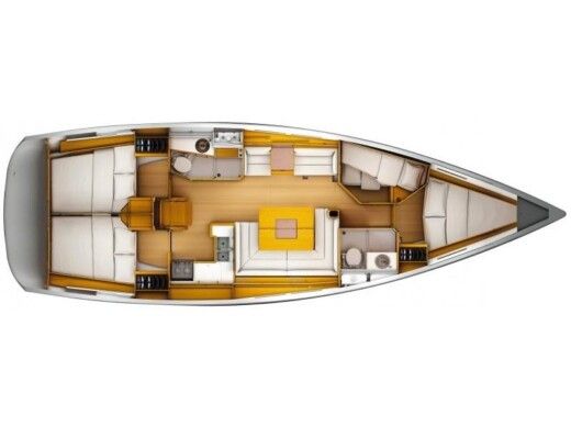 Sailboat JEANNEAU 449 Boat layout