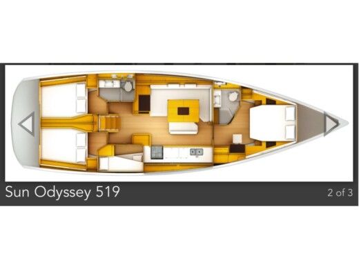 Sailboat  Sun Odyssey 519 boat plan