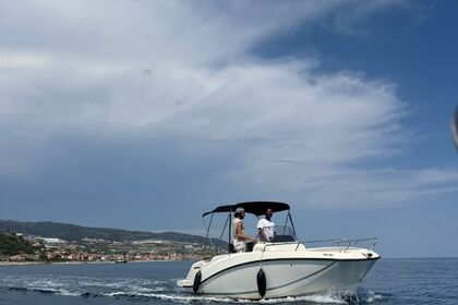 Hire Motorboat Prua al vento e idea marine e Quick silvr 5.80 Riva Ligure