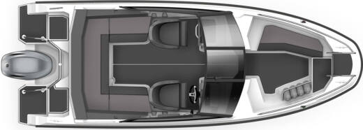 Motorboat Yamarin Cross BR62 Boat layout