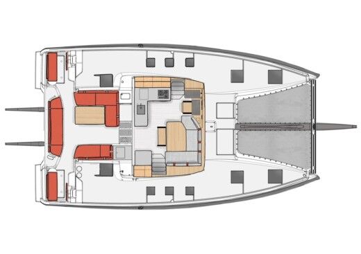 Catamaran BENETEAU EXCESS 13 Plan du bateau