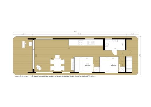 Houseboat WOMA D13 Boat layout