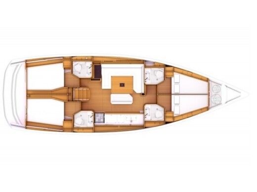 Sailboat JEANNEAU SUN ODYSSEY 479 Boot Grundriss