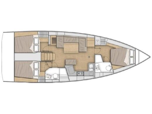 Sailboat  Oceanis 40.1 Boat layout