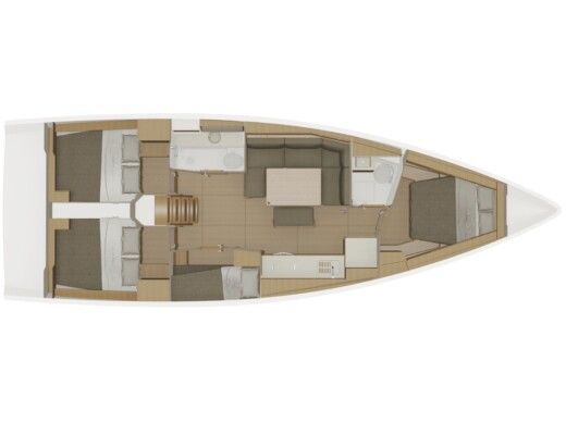 Sailboat DUFOUR 430 Grand Large Boat layout