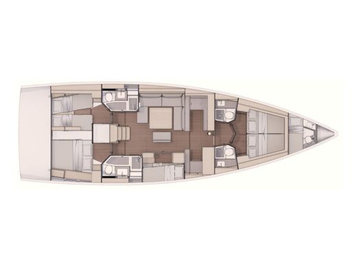 Sailboat  Dufour 530 Grand large boat plan