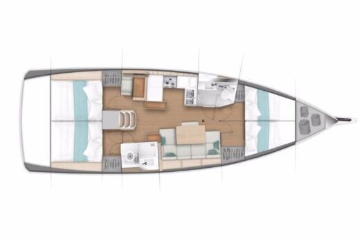 Sailboat  Sun Odyssey 440 boat plan