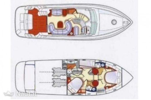 Motorboat Azimut AZ 46 fly Plano del barco
