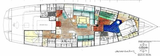 Sailboat chantier Meta Modèle unique Planta da embarcação