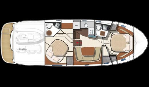 Motorboat Jeanneau Prestige 440 boat plan