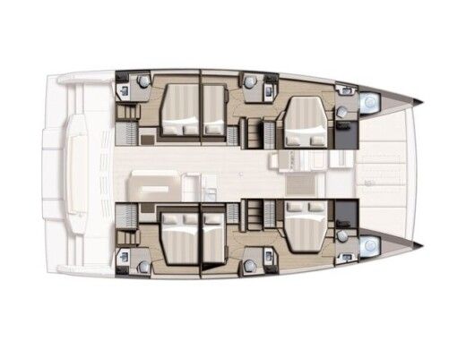 Catamaran Bali - Catana Bali 4.8 Plattegrond van de boot