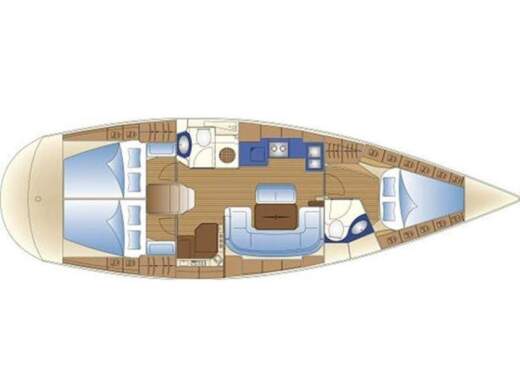 Sailboat Bavaria 42 Boat layout