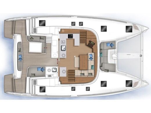 Catamaran Lagoon 46 Planimetria della barca