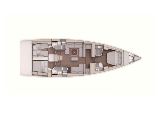 Sailboat  Dufour 530 Boat layout