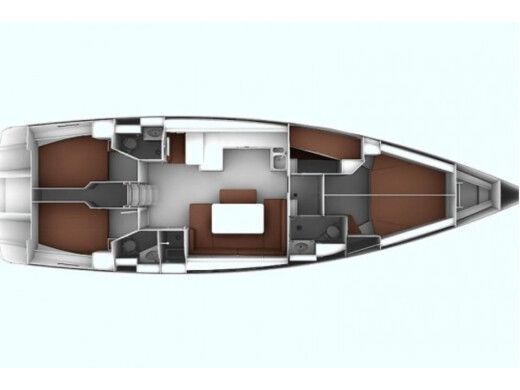 Sailboat  Bavaria 51 Cruiser Plan du bateau