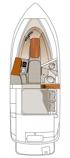 Motorboat Four Winns 248 Vista Plano del barco