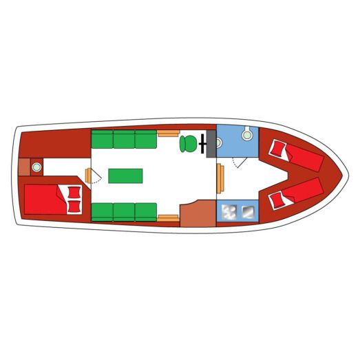 Motorboat Palan C 950 (Kloek) Boot Grundriss